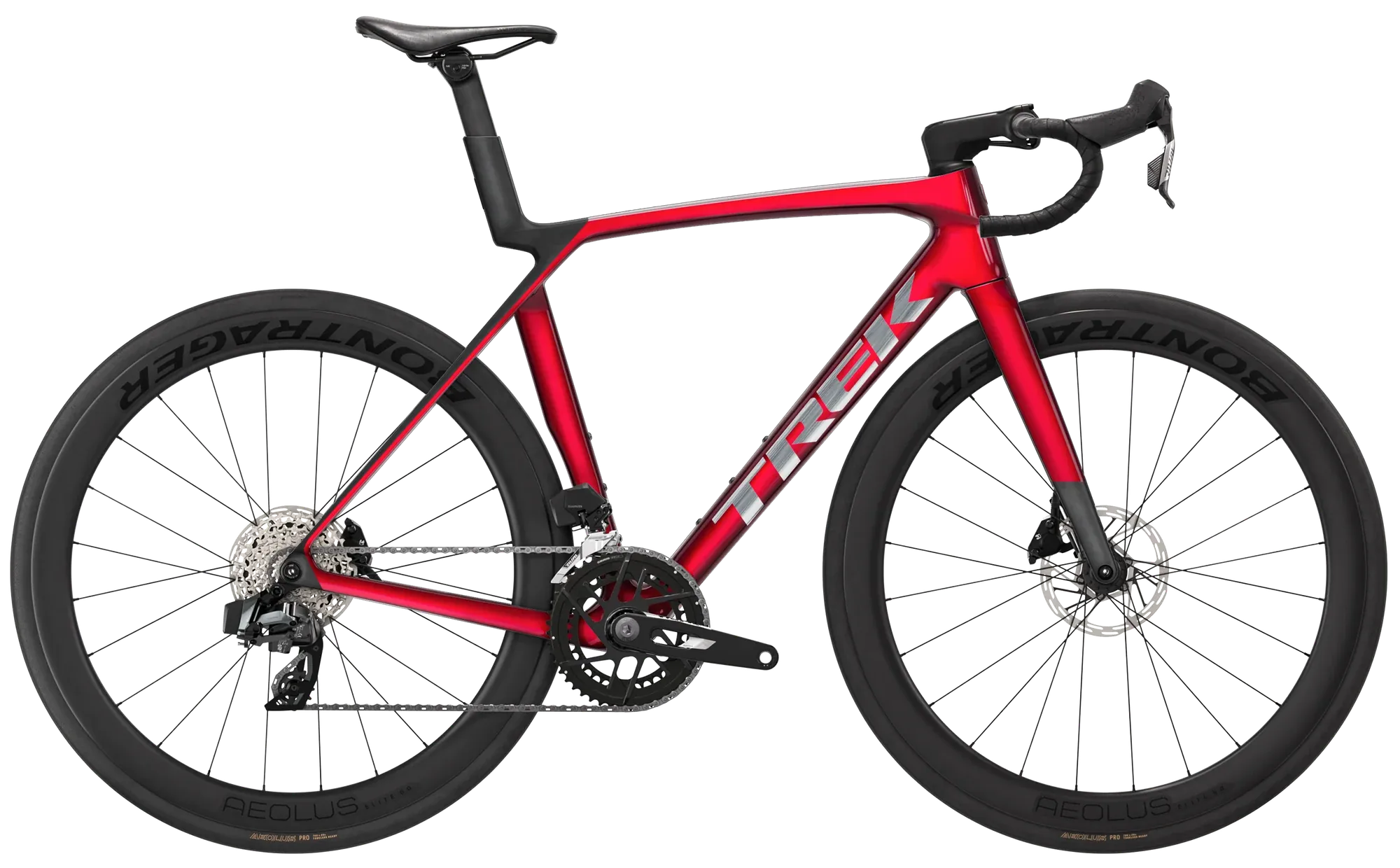 Trek Madone in glänzendem Rot